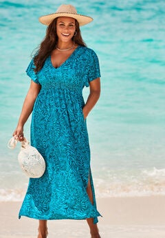 Pack & Go Wrinkle-Resistant Maxi Cover Up Dress