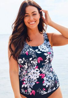 Plus Size Floral Beachwear