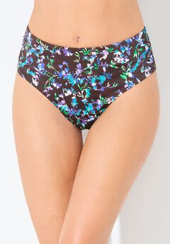 Side Shirred High Waist Swim Brief
