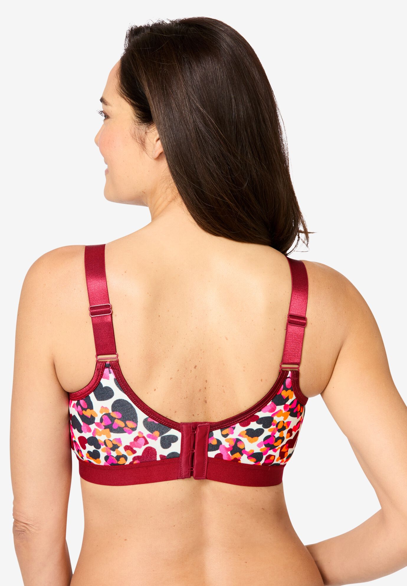 Basic Cotton Bra, MULTI ANIMAL HEART, on-hover image number 1