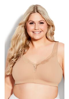 Comfort Cotton Wire Free Lace Bra