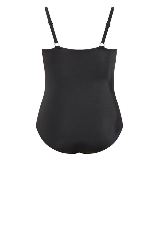 Pia V-Tiered Print 1 Piece, BLACK PRINT, alternate image number 4