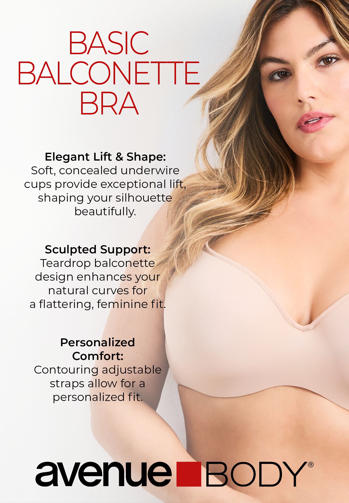 Basic Balconette Bra, , alternate image number 3