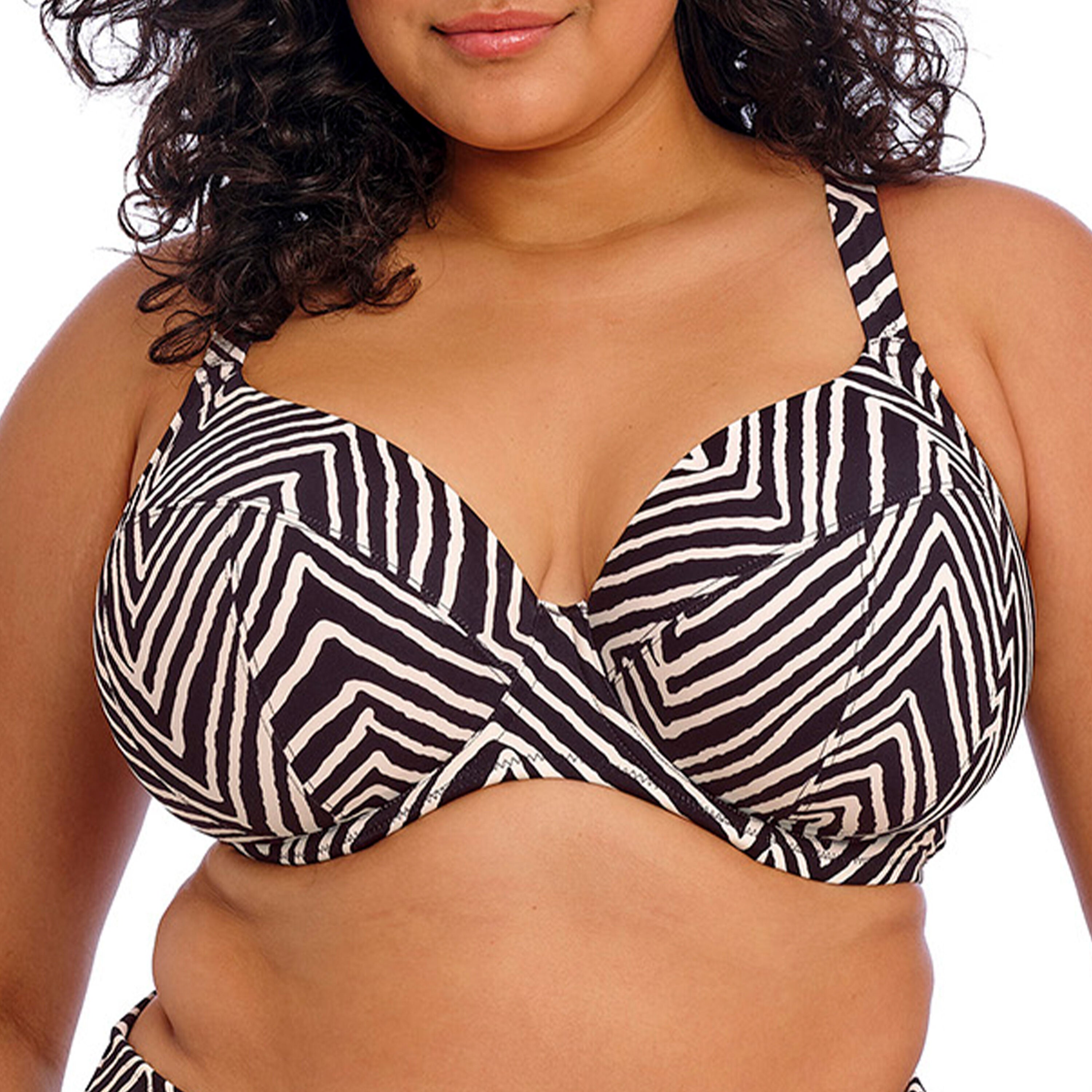 Fiji Falls Underwire Plunge Bikini Top, BLACK, hi-res image number 0