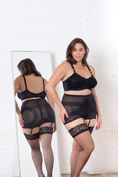 Extra Firm High Waist Panty Brief with Removable Garters