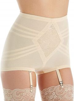 Extra Firm High Waist Panty Brief with Removable Garters