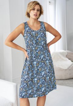 Sleeveless Knit Fit and Flare Knit Dress