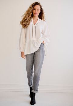 Mid-Rise Stretch Boyfriend Jeans