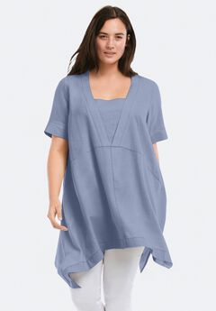 Plus Size Side Slit Tunics