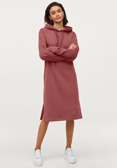 French Terry Hooded Sweatshirt Dress