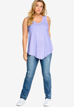 V-Neck Pointed Front Tank