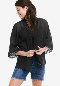 Plus Size Sheer Cardigans