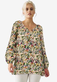 Tie Neck Peasant Tunic