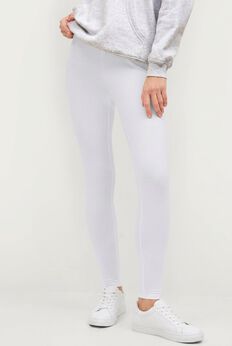 Cotton Spandex Elastic Waist Full Length Leggings
