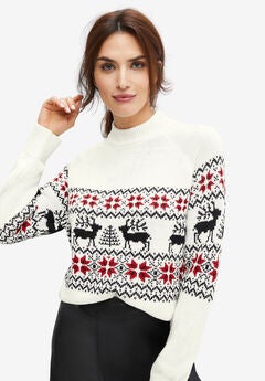 Plus-Size Mock-Neck Sweaters