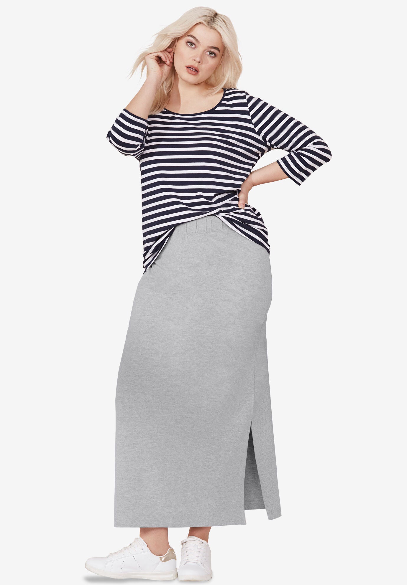 Knit Maxi Skirt, , alternate image number 2