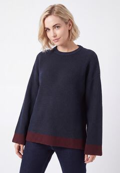 Boxy Color Block Pullover