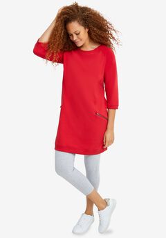 French Terry Zip Pocket Tunic