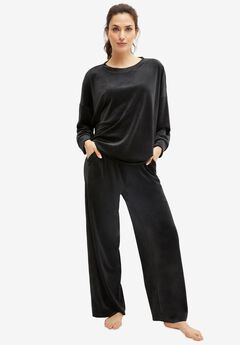Wide Leg Velour Lounge Pants