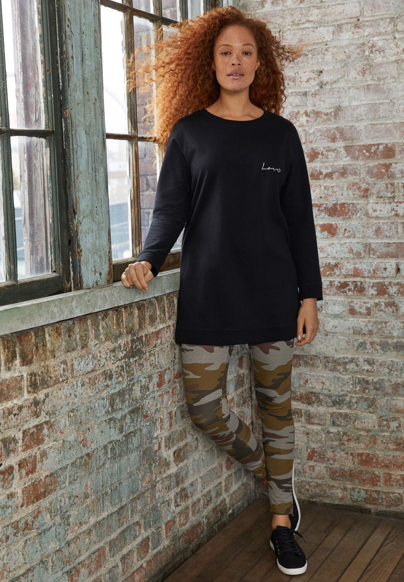 Cotton Spandex Full Length Leggings, , alternate image number 4