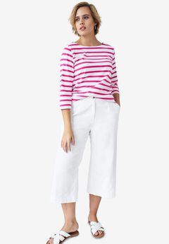 Plus Size White Palazzo Pants