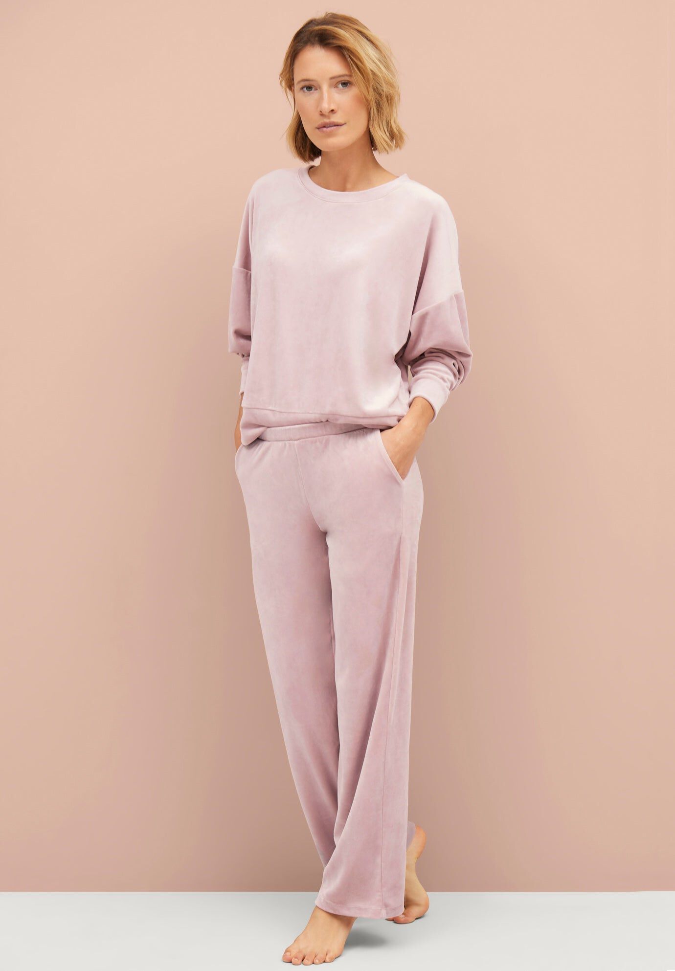 Boxy Velour Lounge Sweatshirt