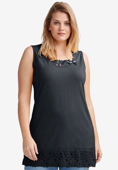 Lace Hem Tunic Tank