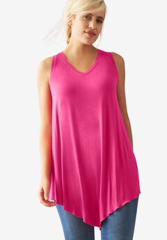 V-Neck Pointed Front Tank