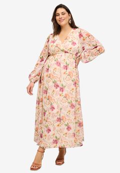 Surplice Georgette Maxi Dress