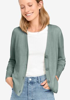 Plus Size Grey Cardigan