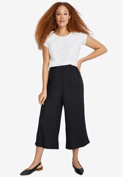 Wide-Leg Crop Pants