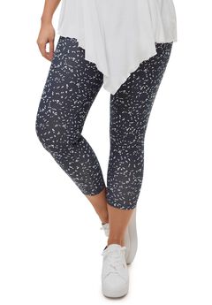 Cotton Spandex Capri Length Leggings