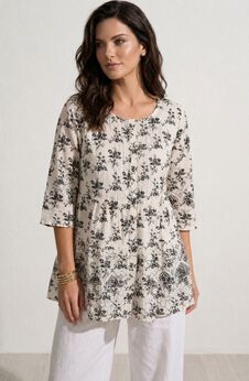 Plus Size Floral Peplum Tops