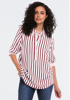 Button Placket Popover Tunic