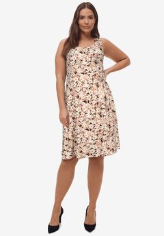 Sleeveless Knit Fit and Flare Knit Dress