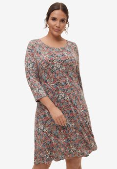 Madison Knit Three-Quarter Sleeve Dress