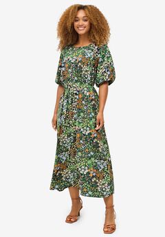 Plus Size Flattering Satin Dress