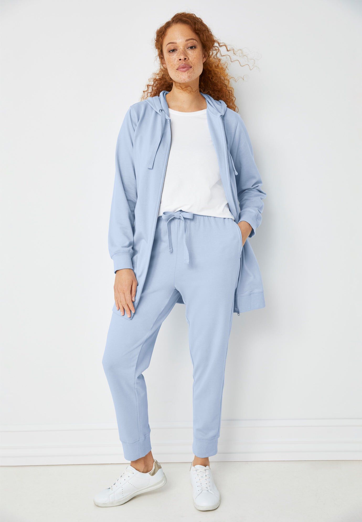 French Terry Drawstring Elastic Waistband Jogger﻿