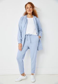 French Terry Drawstring Elastic Waistband Jogger