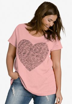 100% Cotton Scoopneck Short Sleeve Graphic Tee