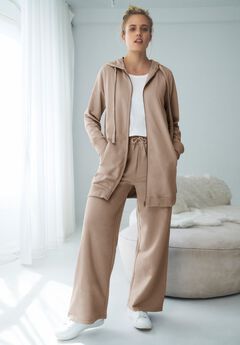 Plus Size Pink Wide Leg Pants