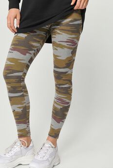 Cotton Spandex Elastic Waist Full Length Leggings