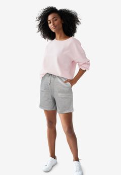 Fleece Shorts With Drawstring Waist