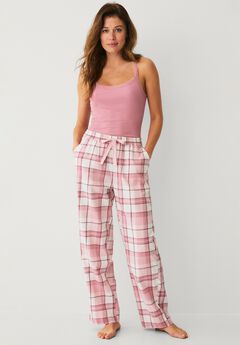Flannel Sleep Pant With Drawstring Waist