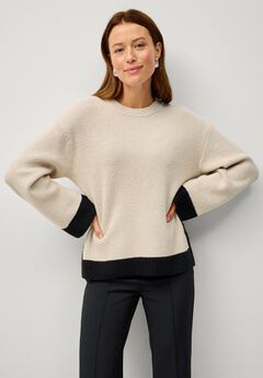 Boxy Color Block Pullover