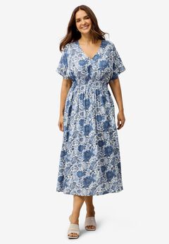 Plus Size Empire Waist Casual Dresses