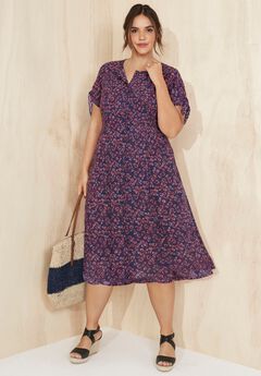 Tie-Sleeve Dress