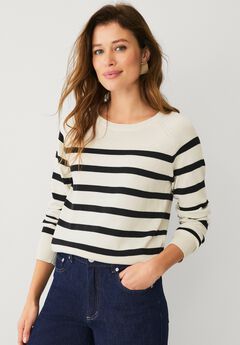 Fine Knit Boatneck Pullover Sweater
