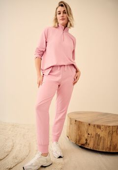 French Terry Drawstring Elastic Waistband Jogger