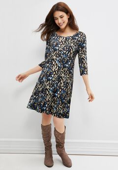 Madison Knit Three-Quarter Sleeve Dress